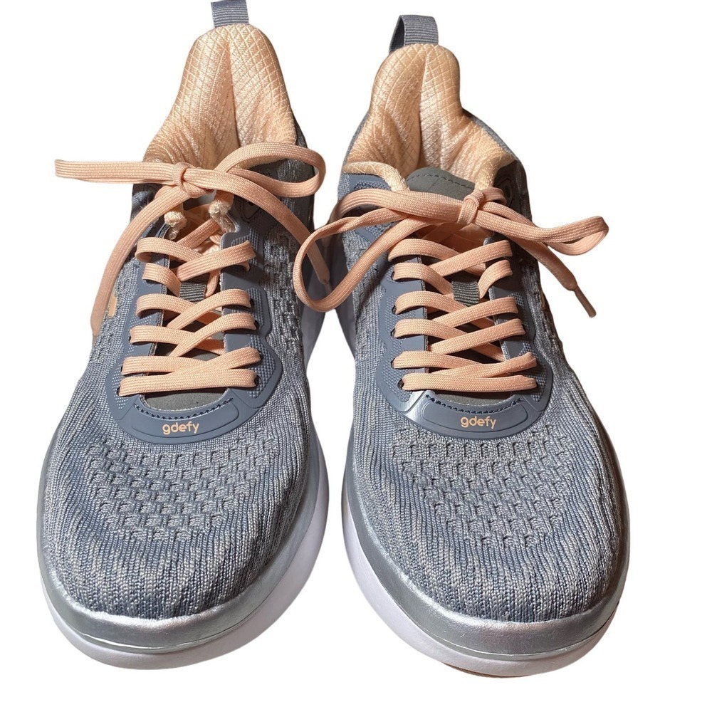 GRAVITY DEFYER "GDEFY" Women's XLR8 Running Shoes, 7, Gray/Peach